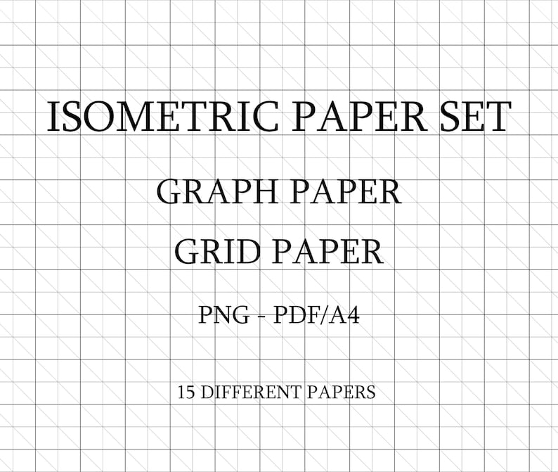 Isometric Graph Paper,bundle Grid Pape, Digital Graph Sheet, Journal