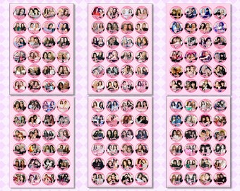 Blackpink Ship Aufkleber-Etiketten-Set - Jenlisa - Jensoo - Channie - Chaelisa - Chaesoo - Lisoo DRUCKBAR Partyzubehör, Scrapbooking - Kpop