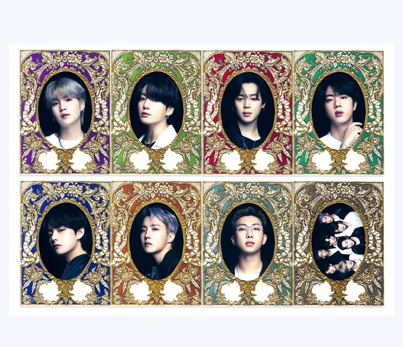 Print N Cut BTS Photocards, Printable Bts Card Set DIGITAL DOWNLOAD