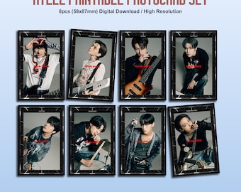 ATEEZ 8 Pcs Photocard Set - Digital Download - Print N Cut - Kpop