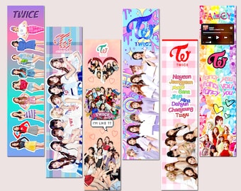 Twice / Zakładki do druku / Print n Cut / POBIERANIE CYFROWE / kpop, Papier, Artykuły papiernicze, pliki do cięcia, Cricut, prezenty na imprezę