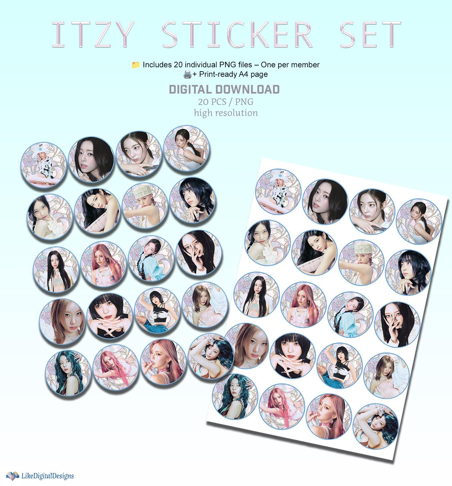 Itzy stickers - Etsy 日本