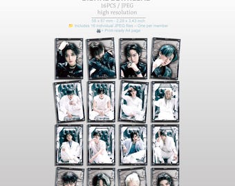 Stray Kids RIESEN Fotokarten Set, digitaler Download, Kpop Geschenk, A4-Jpeg, Print n Cut, Print at home, Kpop Fan Geschenk,SKZ,stay