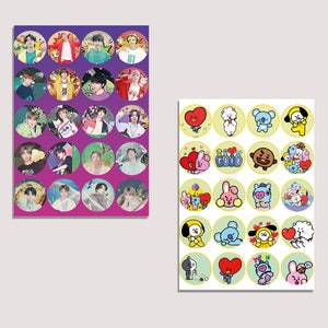 print n cut bts stickers printable bts stickers instant etsy