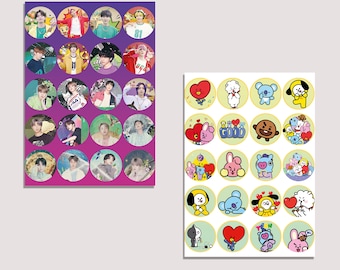 etiquetas engomadas de la bts etsy