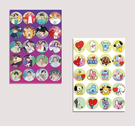 print n cut bts stickers printable bts stickers instant etsy