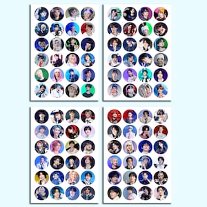 SKZ Stray Kids Konzert Fotos Mix Sticker Set 4 Seiten 96 Labels /Print n Cut /Printable Download Labels/Partyzubehör/DIY Labels/Kpop Geschenke