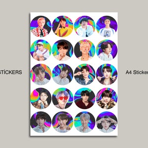 print n cut bts stickers printable bts stickers instant etsy