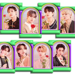 Streunende Kinder / Druckbare Fotokarten Set / Digital Download / Kpop Druck / Fan Geschenk / A4 JPEG / Print n Cut /Druck zu Hause / Hyunjin /Bangchan