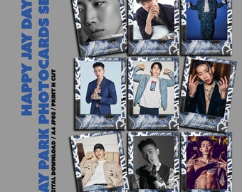 Happy Jay Day JAY PARK Photocards Set , Digital Download, Print n Cut,kpop print A4 Jpeg,Printable Cards