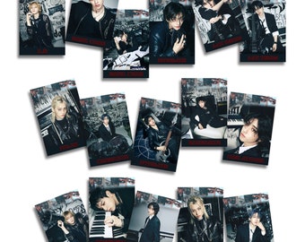 Stray Kids, Fotokarten Set, druckbares Fotokartenset, digitaler Download, A4 JPEG, Print n Cut, Print at home, Kpop Fan Geschenk,SKZ,Hyunjin,Bangchan,Felix