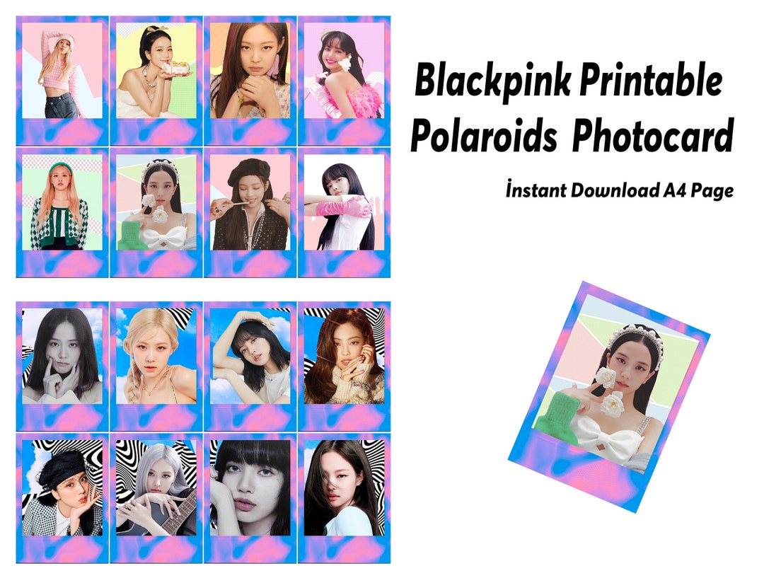 Blackpink Printable Photocard İnstant Download Print N Cut Do It Yourself /  Kpop / DİGİTAL DOWNLOAD 
