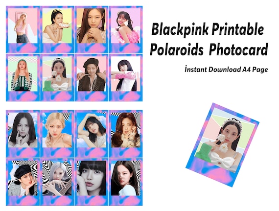 Blackpink Printable Photocard İnstant Download Print n cut do it yourself /  Kpop / DİGİTAL DOWNLOAD