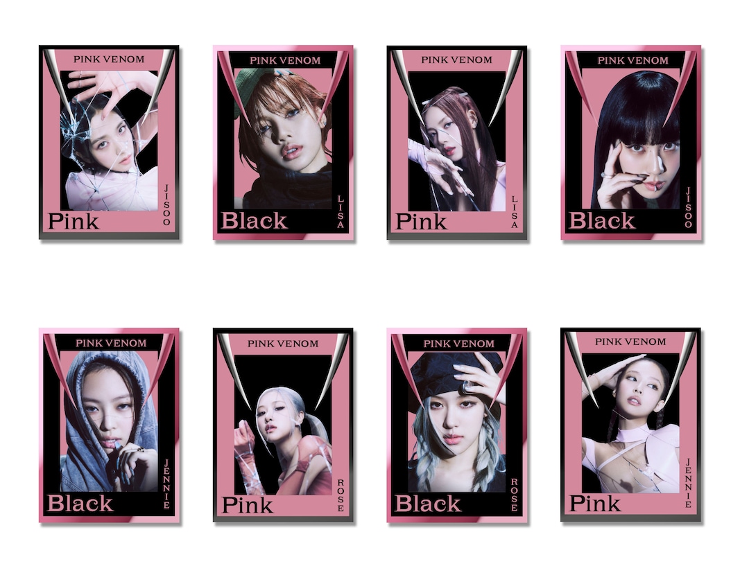 Blackpink Pink Venom Born Pink Comeback Photocards Set A4 Page  Print N Cut DİGİTAL DOWNLOAD/ JPEG