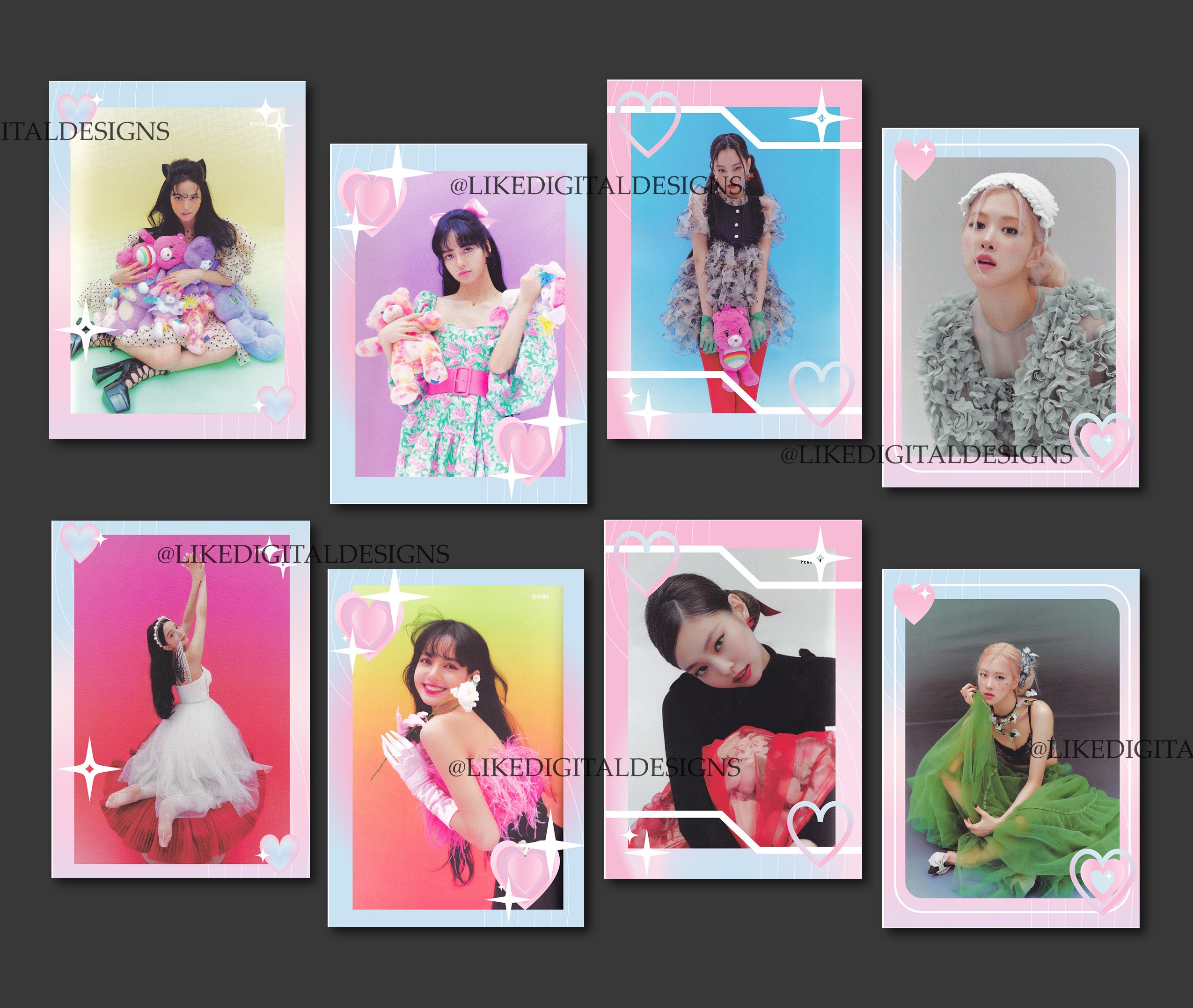 blackpink hylt kt4u photocards  Blackpink poster, Blackpink photos, Photo  card printing