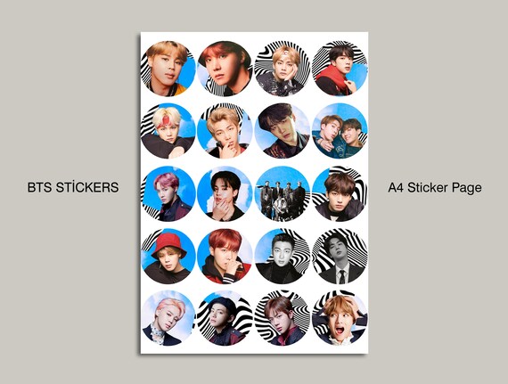 print n cut bts stickers printable bts stickers instant etsy