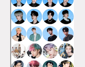Print n Cut  K-Pop STRAY KIDS Stickers, Printable-Instant Download Party Supplies, Scrapbooking - DIY Labels