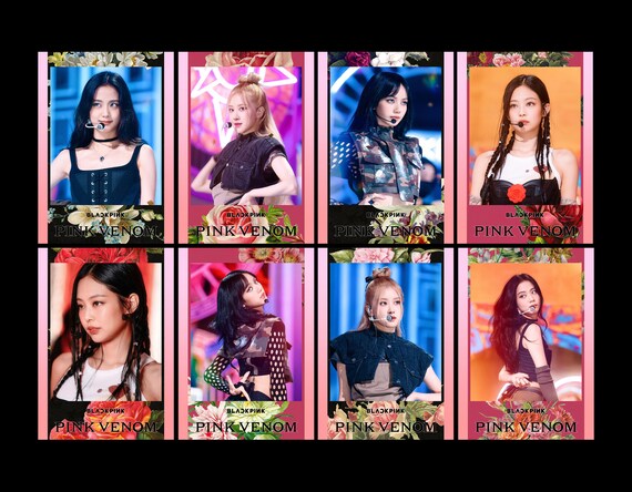 BLACKPINK Photocard Set Pink Venom Print N Cut digital - Etsy