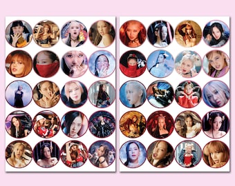 Blackpink Pink Venom Stickers, Printable A4 Labels ,Instant Download, Party Supplies, Scrapbooking, Cake toppers - Blackpink Party,Pin
