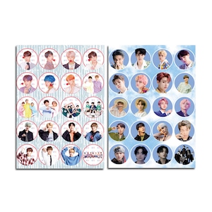 print n cut bts stickers printable bts stickers instant etsy