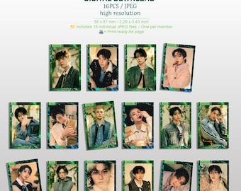 Stray Kids Holow druckbare Fotokarten Set, DIGITAL DOWNLOAD, Kpop Geschenk, A4-Jpeg, Print n Cut, Print at home, Kpop Fan Geschenk, SKZ, Stay