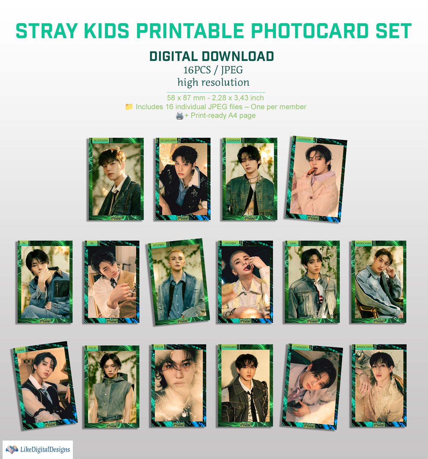 Stray Kids Holow 印刷可能なフォトカードセット、デジタル