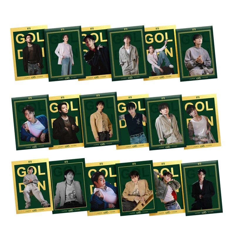 BTS JUNGKOOK Golden Photocards Posters Set Printable Digital Download