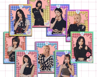 Twice Kpop Fotokarten Set - 9 Stück - Print n Cut - Printable Digital Download - ONCE - Cricut
