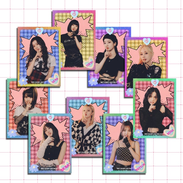 Twice Kpop Photocard Set - 9 pcs - Print n Cut - Printable Digital Download - ONCE - Cricut