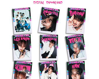 STRAY KIDS SKZ Fotokarten Digitaler Download - Print n Cut - Kpop Geschenk - Print n Cut - Digitale Dateien - A4 JPEG