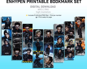 ENHYPEN VANISH DIGITAL Lesezeichen Set Print n Cut, Printable, Kpop Geschenke, Sofort Download