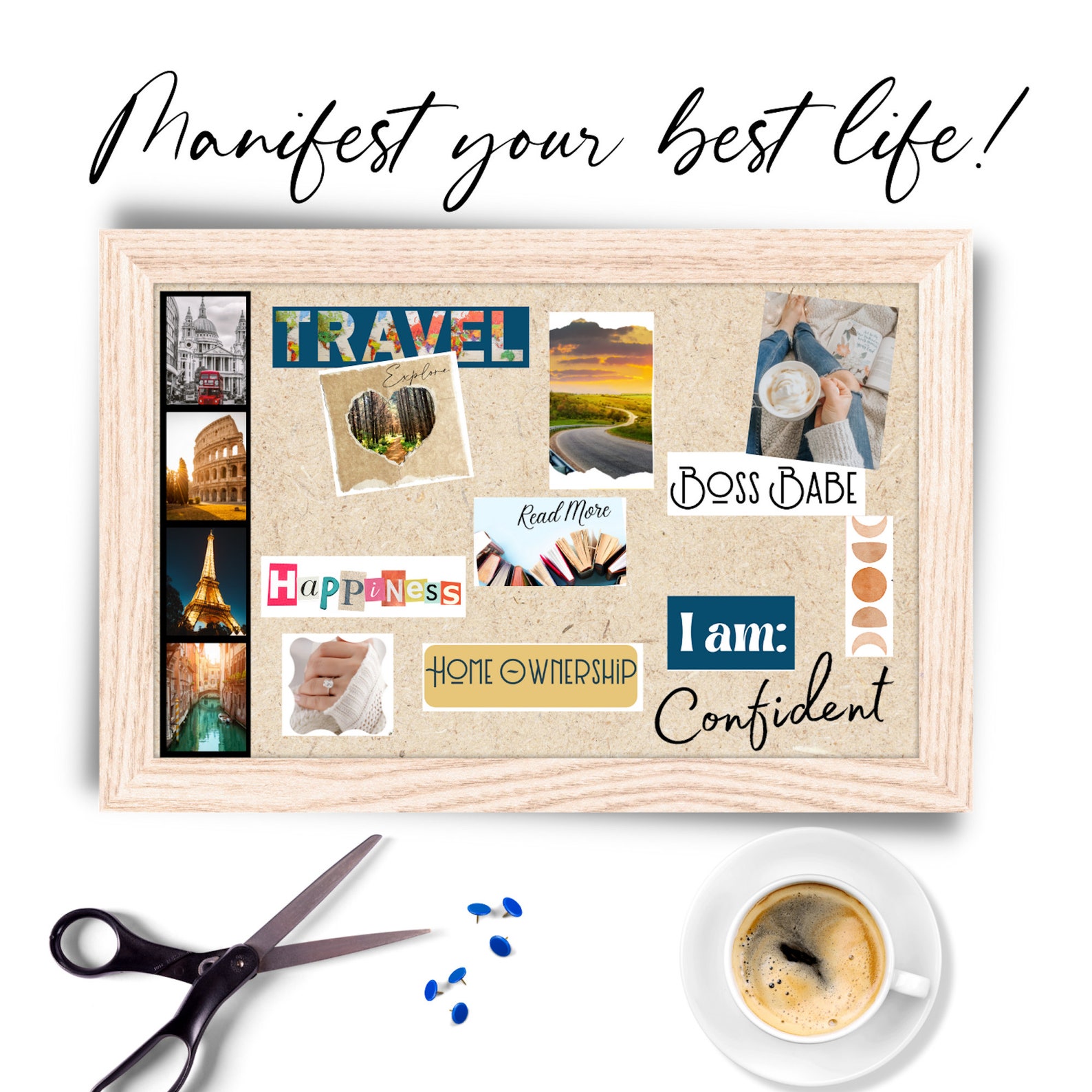 2023 Vision Board Kit Vision Board Printable Law of - Etsy