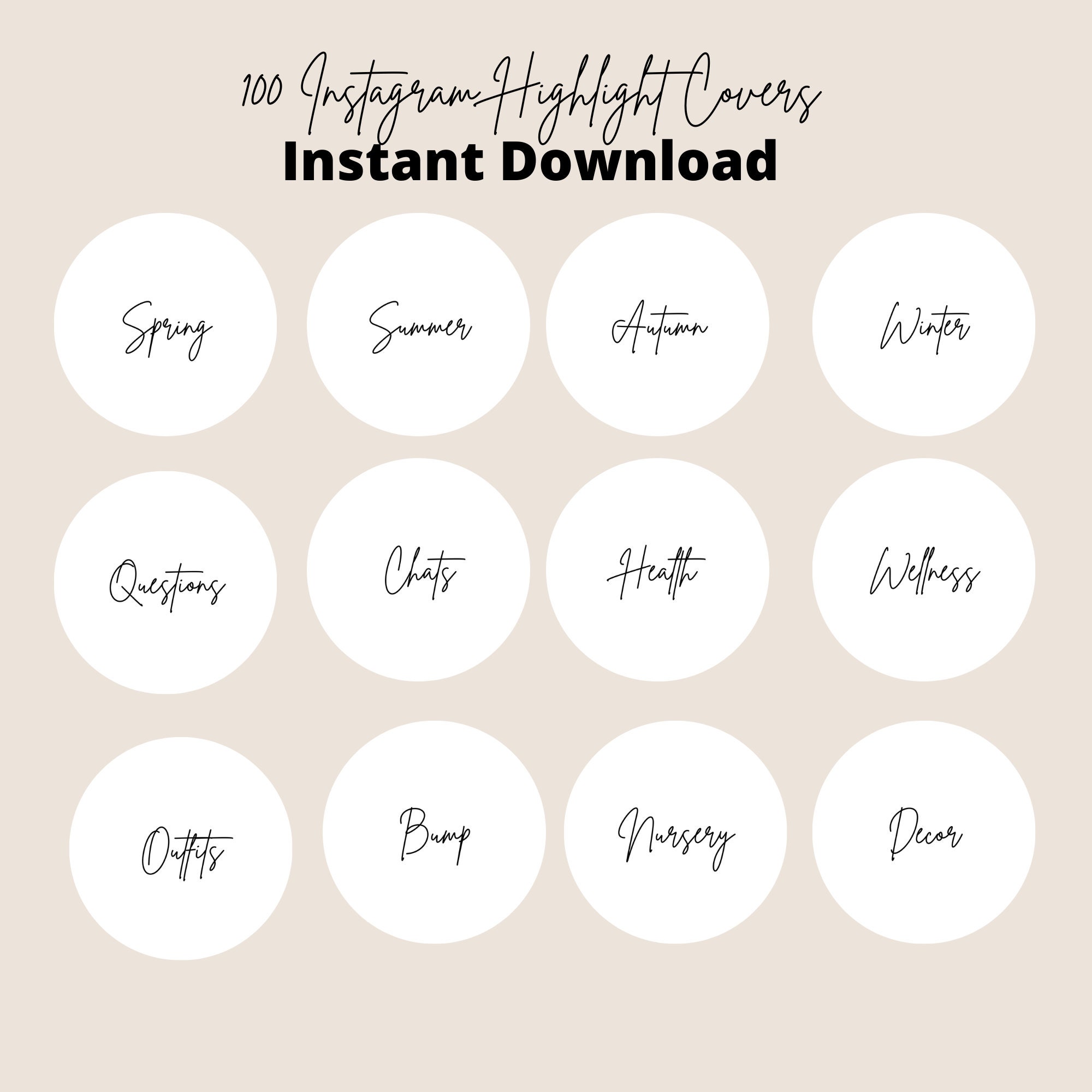 Stylish Instagram Highlight Covers, 100 Minimal Aesthetic Black and ...