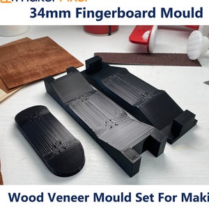 Fingerboard Wood Veneer Mould Clamp Make Tech Deck Finger Skateboard 3D Printed