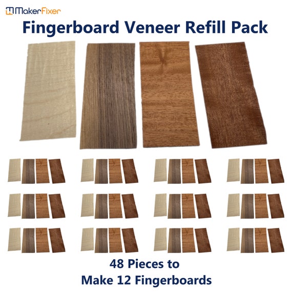 Fingerboard Wood Veneer Refill Pack 48 Pieces Total Etsy