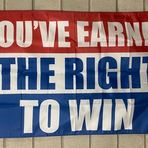 Motivation Flag FREE USA Ship You Earned The Right To Win Train Lift Gym Man Cave Muscle Fitness Hard Work Sign Banner Poster 3x5’
