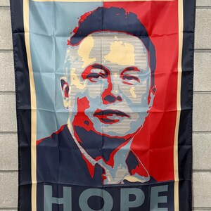Elon Musk Maga Flag FREE USA SHIP Donald Trump The Truth X Free Speech Mars Space Doge Republican Save America Sign Banner Poster 3x5’