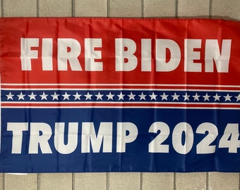 3x5 FT "BIDEN SUCKS" & "TRUMP 2024" Flag - FJB Banner With Grommets