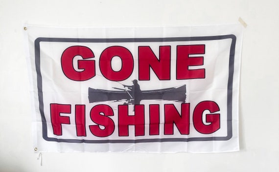3x5 Flag. Gone Fishing 