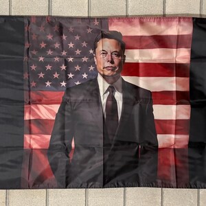 Elon Musk Maga Flag FREE USA SHIP Donald Trump The Truth X Free Speech Mars Space Doge Republican Save America Sign Banner Poster 3x5’