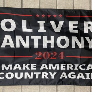 Oliver Anthony Flag FREE USA Shipping 2024 Make America Country Music President Rich Men North Of Richmond Sign Banner Poster Single 3x5’