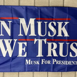 Elon Musk Maga Flag FREE USA SHIP Donald Trump The Truth X Free Speech Mars Space Doge Republican Save America Sign Banner Poster 3x5’