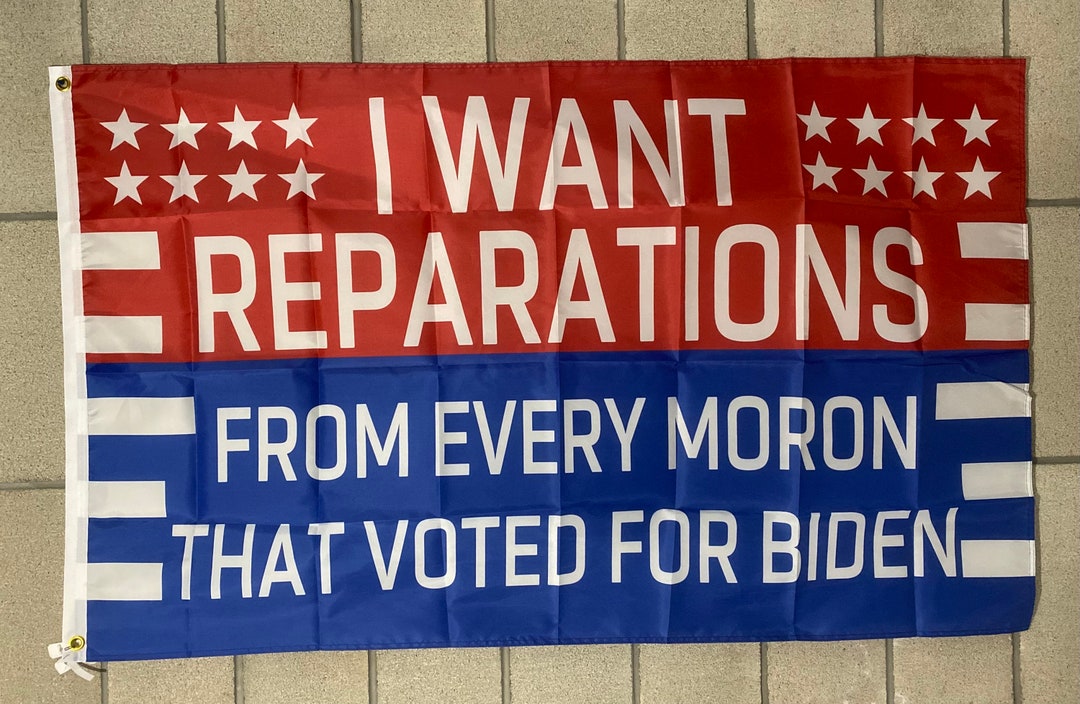 Republican Flag FREE Usa SHIP Donald Trump I Want Reparations From Joe ...