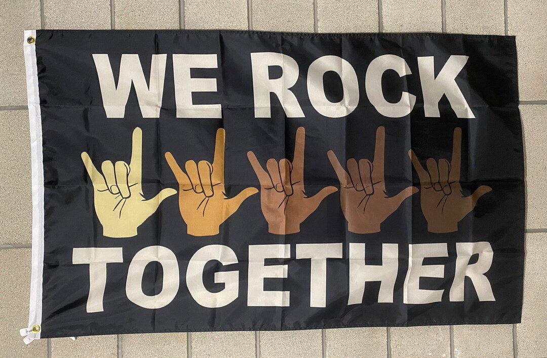 We Love Rights Equality Flag FREE USA SHIP We Rock Together Pride Love Human Rights ...