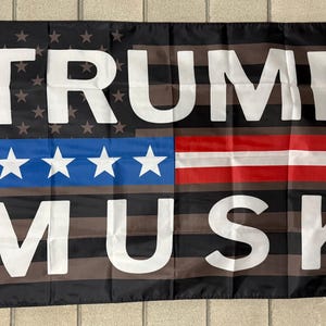 Elon Musk Maga Flag FREE USA SHIP Donald Trump The Truth X Free Speech Mars Space Doge Republican Save America Sign Banner Poster 3x5’