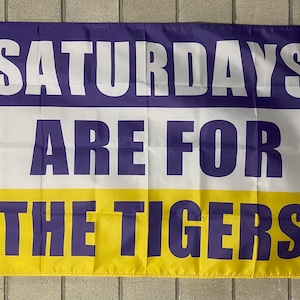 LSU Tigers Louisiana Football Flag FREE SHIP Saturdays Fall Ncaa National Championship Beer Tailgate College usa Sign Banner Poster 3x5’