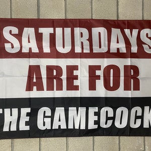South Carolina Gamecocks Football Flag FREE USA SHIP Saturdays Fall Ncaa National Championship Beer Tailgate College Sign Banner Poster 3x5’