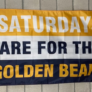 California Golden Bears Football Flag FREE USA SHIP Saturdays Fall Ncaa National Championship Beer Tailgate College Sign Banner Poster 3x5’