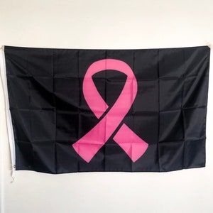 Flag 3x5 Foot - Pink Ribbon - Breast Cancer Awareness