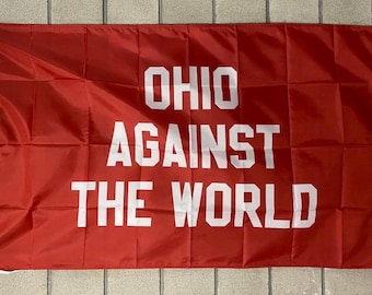 Ohio Flag FREE USA SHIP Best State Buckeye Fight Home Against Explore World Man Cave North America Sign Banner Poster 3x5’